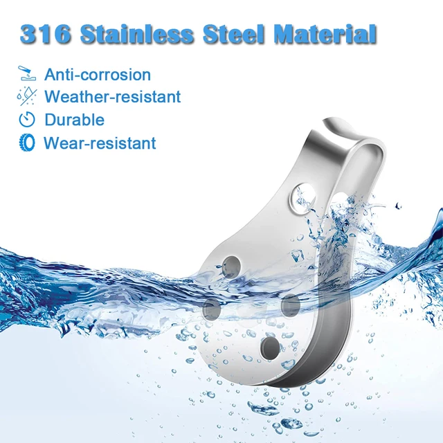 2/4Pcs 316 Rozsdamentes Acél, Egy Tárcsás, Nagyteljesítményű Kábelhuzal -Kötélhenger Nejlon Szíjtárcsa A Mosás Lógó Emelő - Image 5