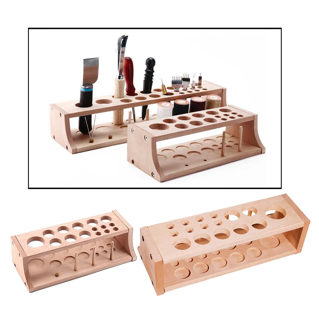 Leather Craft Tools Rack Stand Model Box Tools Holder Painting Brushes Organizer