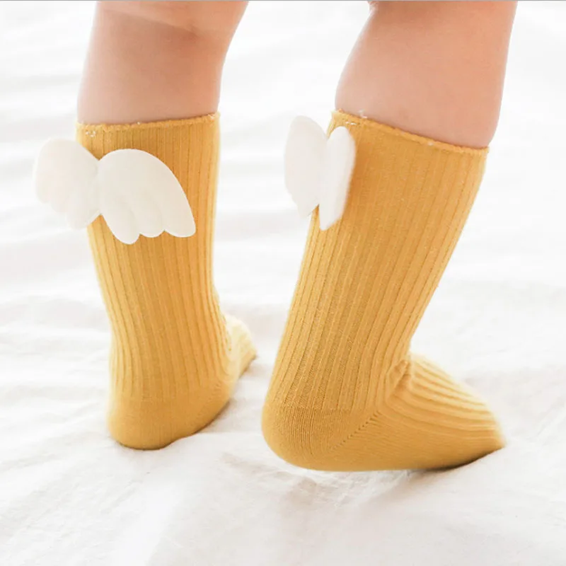 

Cartoon Newborn Baby Socks Angel wing socks Baby Girl Boy Knee Socks Cotton Toddler Infant Girls Knee High Socks