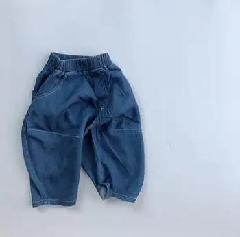 

2020 New Girls Boys Denim Pants Summer Fashion Kids Pants 1-6T QH311