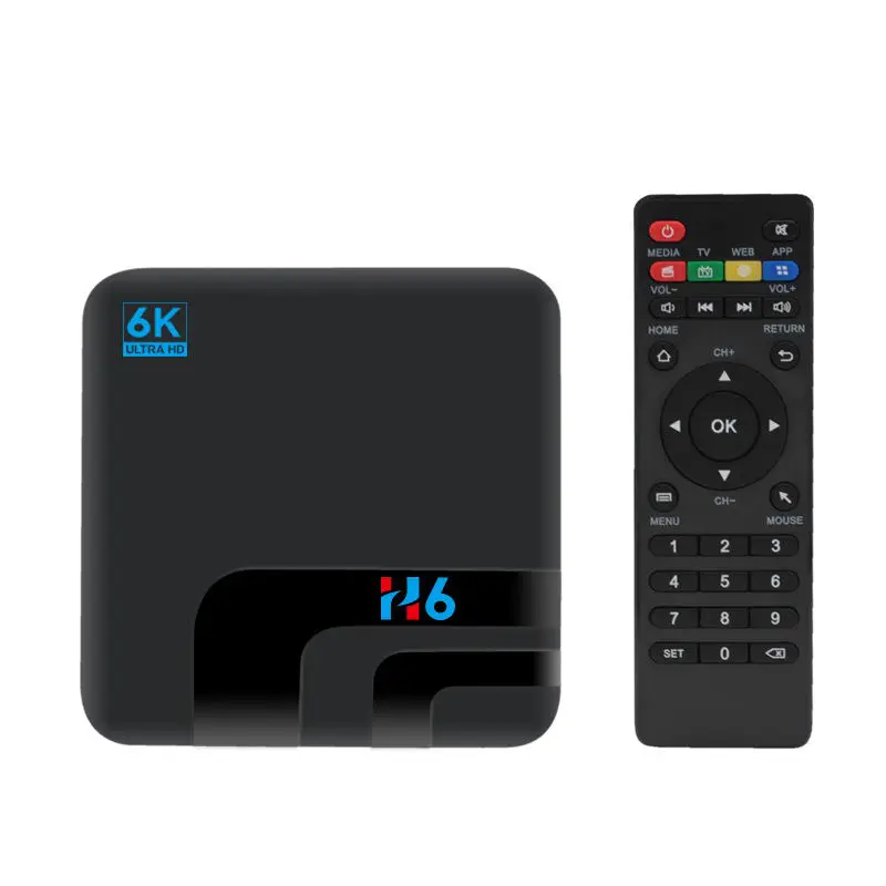 Смарт ТВ-приставка H6 4G Sim 4 ГБ 32 Android 8 1 6K Allwinner телеприставка 2 Wifi Bluetooth 0 Usb3.0