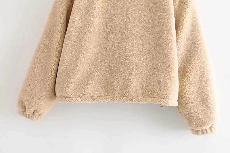 Увядшая зимняя женская куртка casaco feminino, английский винтажный большой размер, высокая уличная куртка-бомбер из искусственной шерсти, Короткое женское пальто