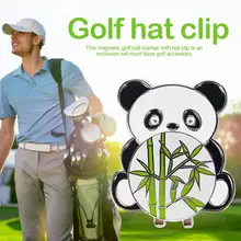 Высококачественный зажим для шляпы для гольфа металлическая мультяшная панда Бамбуковая Шляпа из кусочков клип значок для гольфа тренировочные аксессуары помощь портативный