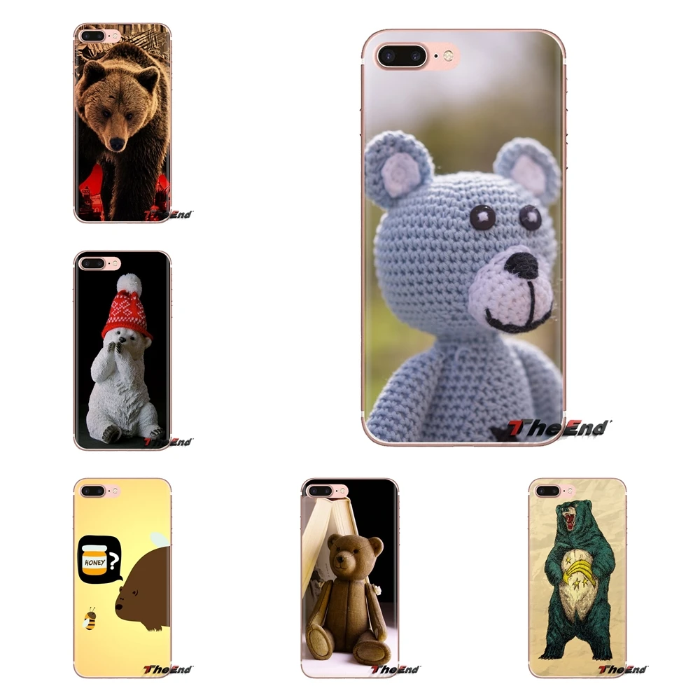 Для Xiao mi 6 A1 Max x 2 5X 6X Red Note 5 5A 4X 4A A4 4 3 Plus Pro мягкие прозрачные чехлы Чехлы обои медведь