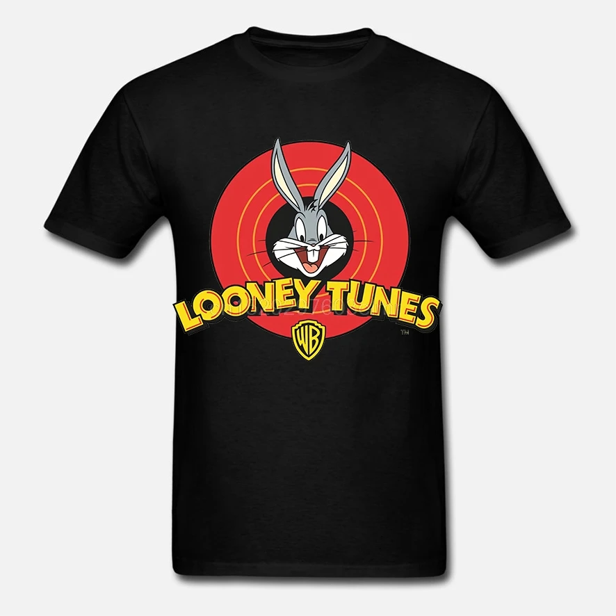 Looney Tunes логотип Bugs Bunny Даффи Дак Винтаж Тоны официальный серый Мужская футболка