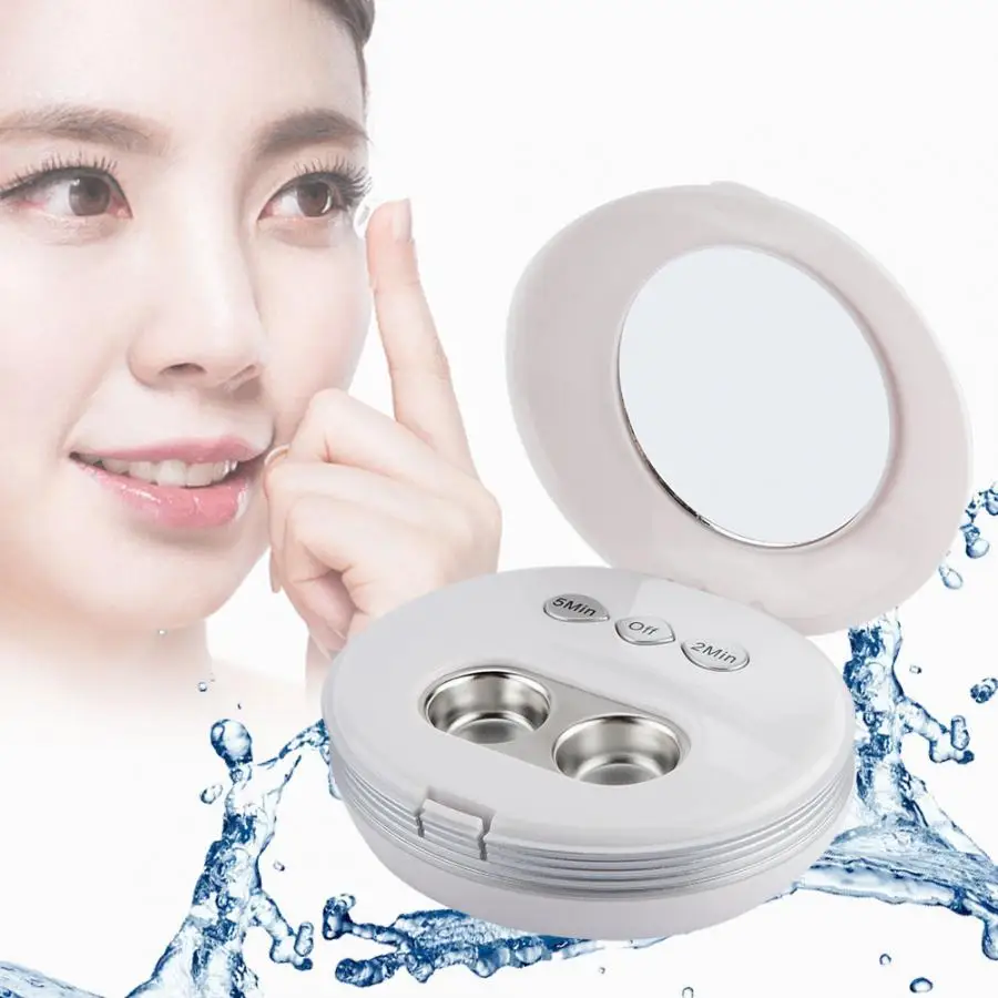 Ultrasonic Contact Lens Auto Cleaner Eye Protein Cleaning Case with USB