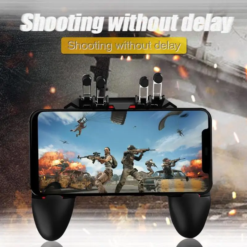 AK66 игровой контроллер с шестью пальцами 4,7-6,5 дюймов, триггер для мобильного телефона, геймпад с 6 кнопками, инструменты для помощи артефакту для PUBG