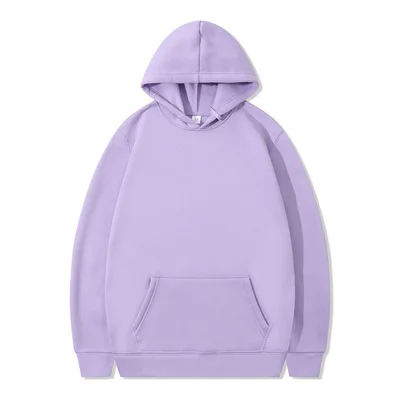 Fashion Brand Men's/Women's Hoodies 2021 Autumn New Male Casual Hoodies Sweatshirts Men's Solid Color Hoodies Sweatshirt Tops light purple