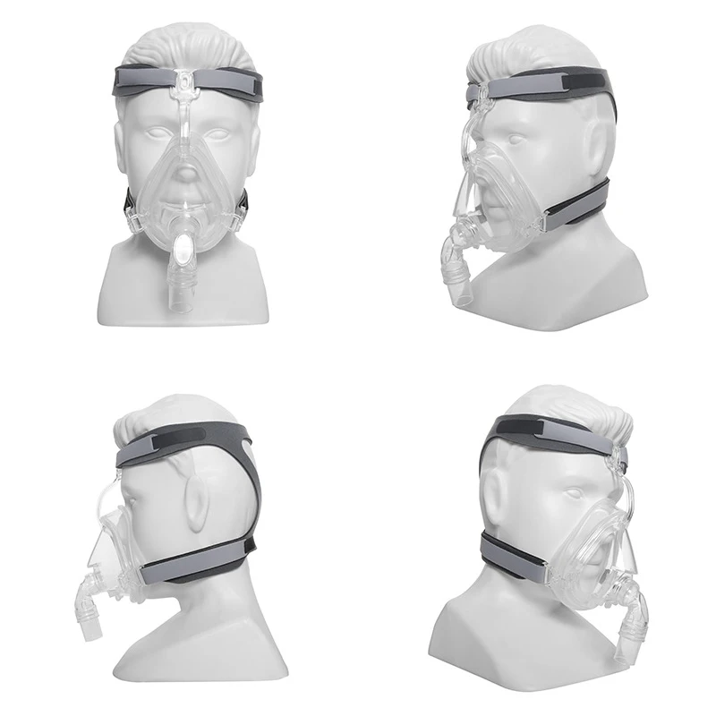 CPAP Full Face Mask Auto CPAP BiPAP Mask Silicone pad With Free Headgear White S M L for Sleep Apnea OSAHS OSAS Snoring People