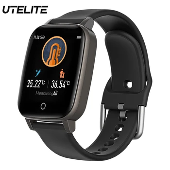

UTELITE T1s Smart Watch 24 Hours Body Temperature Monitoring Watch IP67 Waterproof Sleep Monitor Sport Band for Phones VS T1 W58