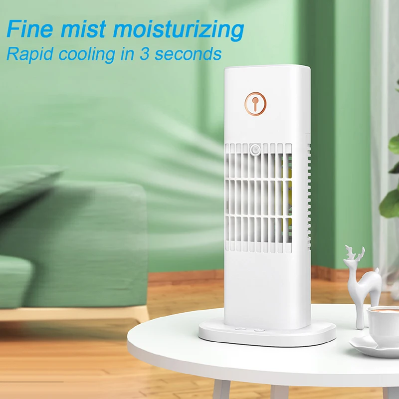 Portable Air Cooler Desktop Super Quiet Mini Air Conditioner Ice Cooler Fan for Home Office Room LB88