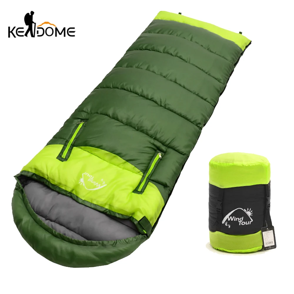 

Outdoor Camping Sleeping Bag Ultralight Spliced Double Persons Sleep Bags Portable Travel Envelope Hiking Tourism Bag XA312D