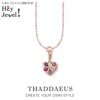 

Charm Necklace Royal Heart,2020 Summer Fashion Charm Vintage Jewelry Europe 925 Sterling Silver Bijoux Romantic Gift For Women