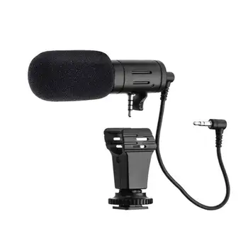 

MIC-06 Mini Microphone For Samsung Xiaomi Phones 3.5mm Condenser Mic For DSLR Smart Video Camera Outdoor Interview Microphone