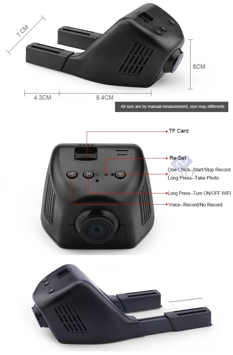Acceo ڵ Dvr  DVRs  ī޶   Dashcam   ڴ ķڴ Ǯ HD 1080P 30FPS ߰ 