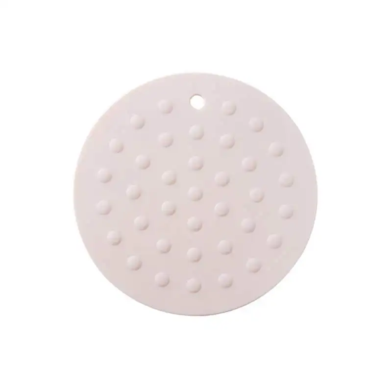 Круглые кухонные коврики, термостойкие силиконовые коврики, подставки для напитков, Нескользящие подставки для кастрюль, кухонная салфетка-подставка, аксессуары - Цвет: A