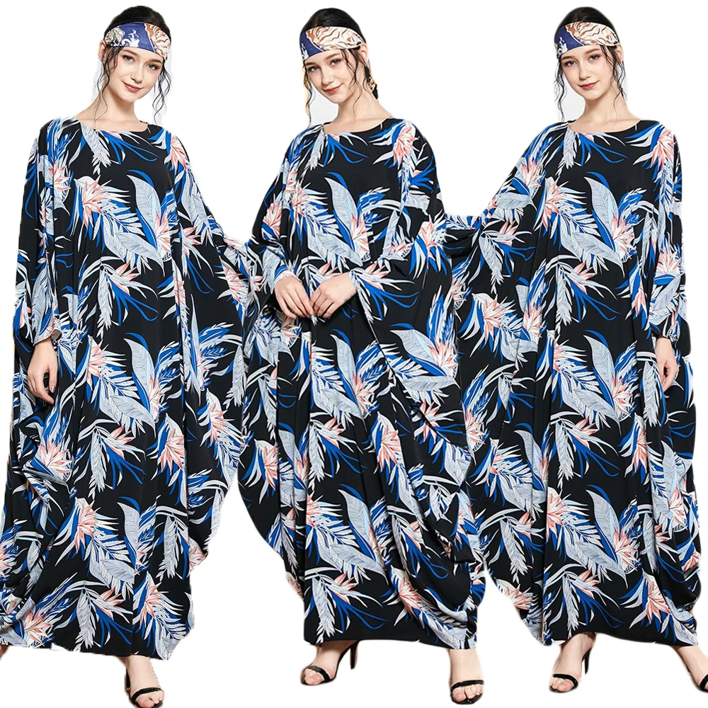 

Abaya Dubai Muslim Women Maxi Dress Batwing Sleeve Kaftan Morocco Jilbab Gown Party Caftan Turkish Islamic Clothing Ramadan Robe