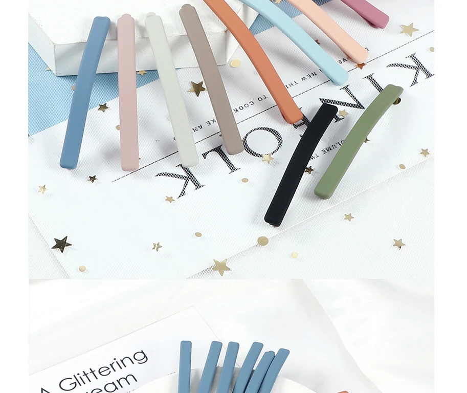 10Pcs Süße Haar Clip Zubehör Candy Farben Einfache Grundlegende Haarnadeln Trendy Bunte Matte Haarspange Kopfbedeckung Geschenk Für Frauen mädchen – Detail 7