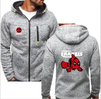 

2020 Hot Superman Deadpool Finding Francis Casual Sweatshirt Hoodies Men Loose Fit Autumn Winter Warm Fleece Hooded Men Outwear