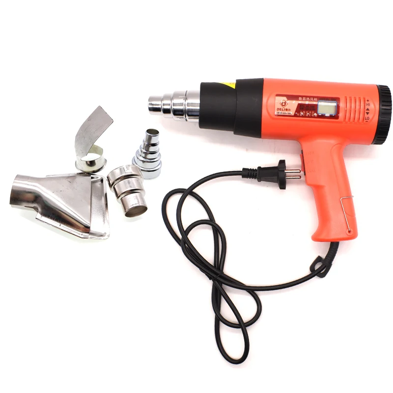 1600W Temperature controlled Heat Gun Digital Display Hot Air Gun With 4Pcs Accessory Nozzle