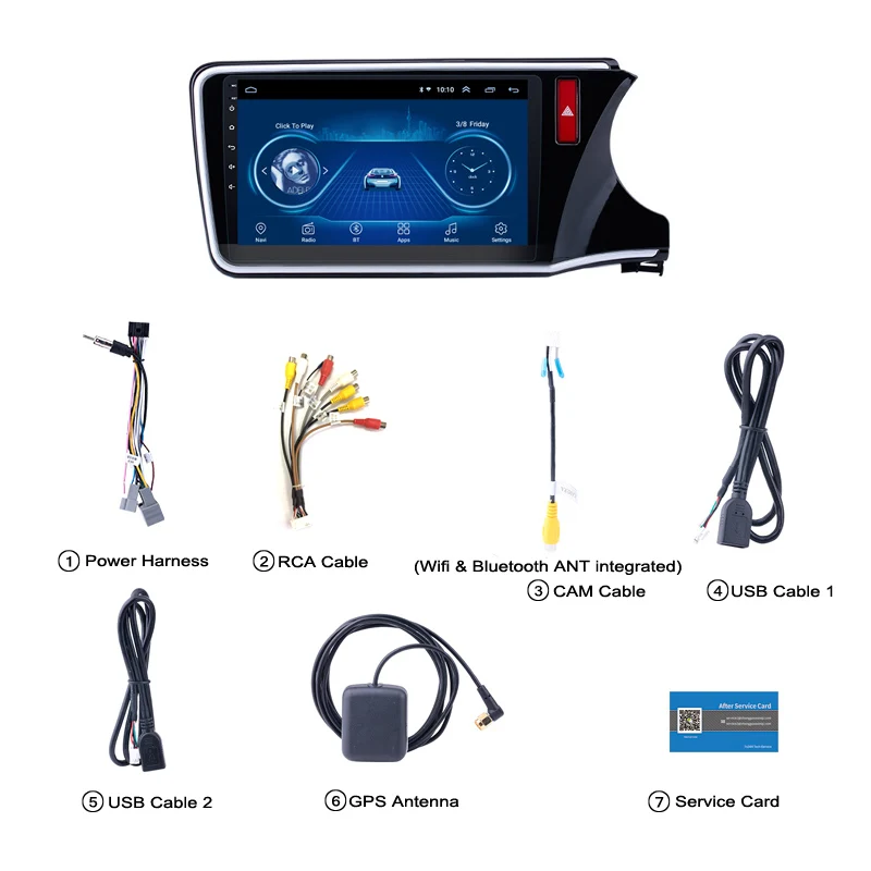 Cheap 10.1"Android 8.1 for 2014 2015 2016 2017 HONDA CITY RHD Radio car multimedia player with WIFI Bluetooth SWC 5