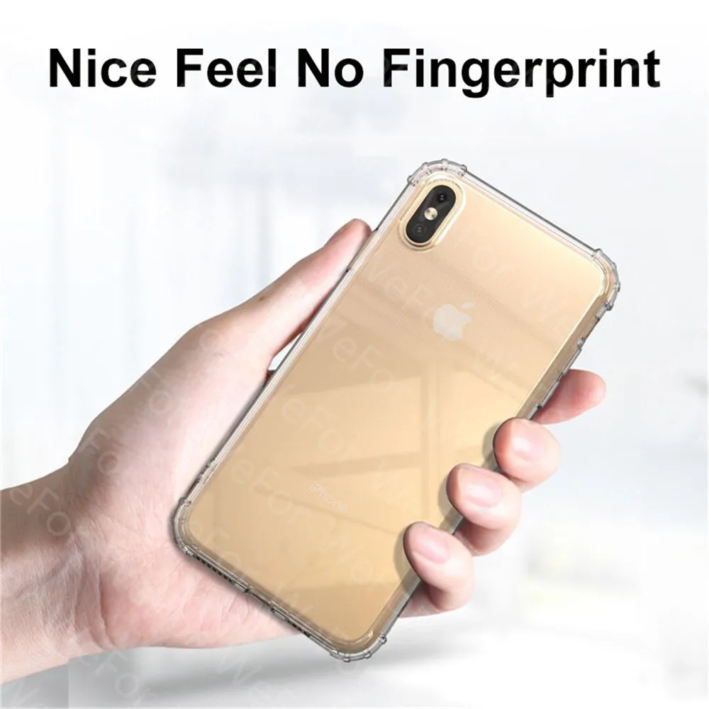 For Apple iPhone 8/8 Plus Case ,WEFOR Luxury Brand TPU Silicon Slim Clear  360 Transparent