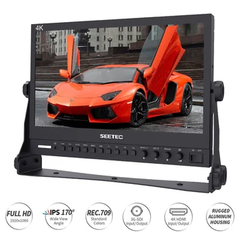 SEETEC P133-9HSD 알루미늄 하우징 프로 방송 4K 모니터, 울트라 HD 1920x1080 LCD IPS 스크린, 3G SDI 4K HDMI YPbPr AV DVI, 13.3 인치