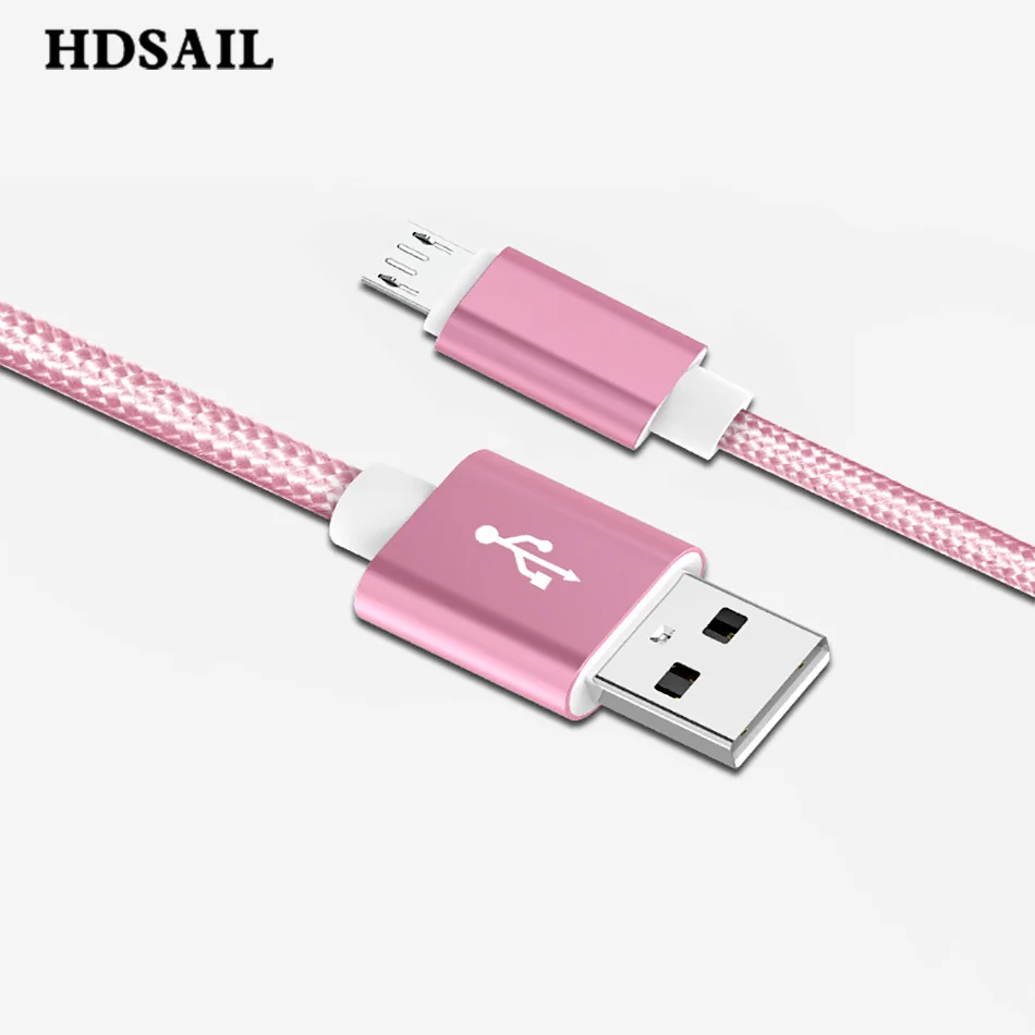 

HDSAIL Newest Micro USB B Cable For Samsung Galaxy S7 S6 Xiaomi Redmi Android Mobile Phone Charger Cable Nylon Cord Data Wire
