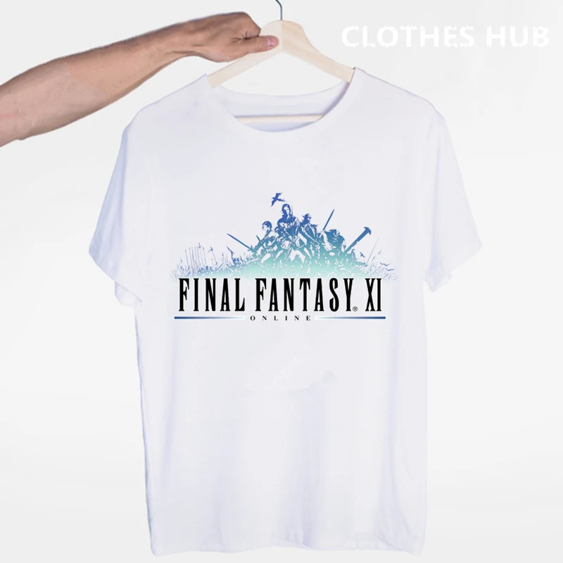 Final fantasy футболки модные мужские и женские Топы футболка с коротким рукавом унисекс футболка - Color: Sky blue