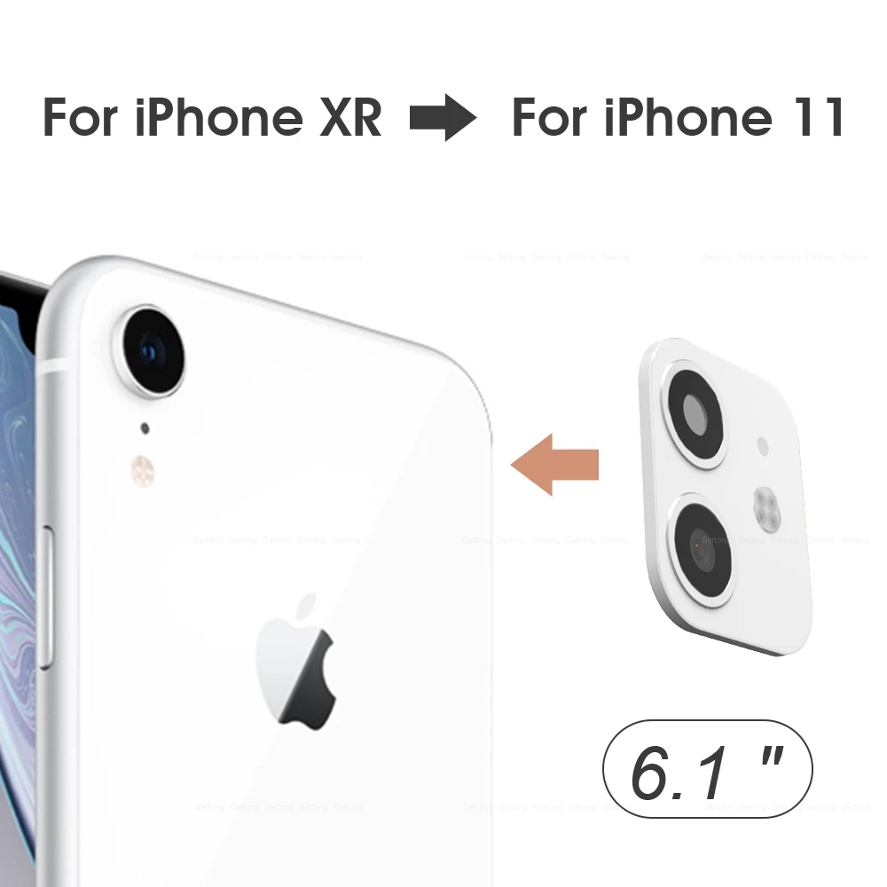 Silver For XR Сменная Крышка для объектива камеры для iPhone X XS XR XS Max поддельная наклейка для камеры для iPhone 11 Pro Max металлическое защитное кольцо для объектива - Цвет: Silver For XR