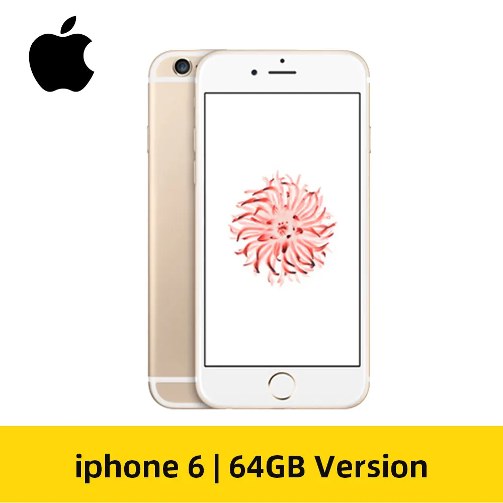 64GB Gold Разблокированный Apple iPhone 6, отпечаток пальца, 128 Гб ПЗУ, 4,7 дюймов, IOS, двухъядерный, 1,4 ГГц, 8,0 МП камера, 3g, WCDMA, 4G, LTE, мобильный телефон - Цвет: 64GB Gold