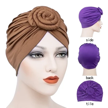 

Solid Color India Wrap Inner Hijab Bonnet Women Head Scarf Turban Hijab Underscarf Caps Ready To Wear Turbante Mujer Turban
