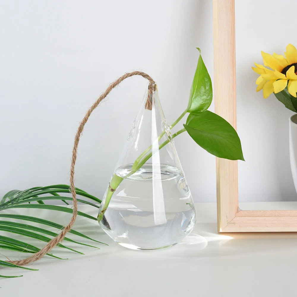 Подвесная ваза стеклянная ваза-шар цветочный горшок Террариум контейнер вечерние свадебные украшения для дома прозрачная стеклянная подвесная ваза