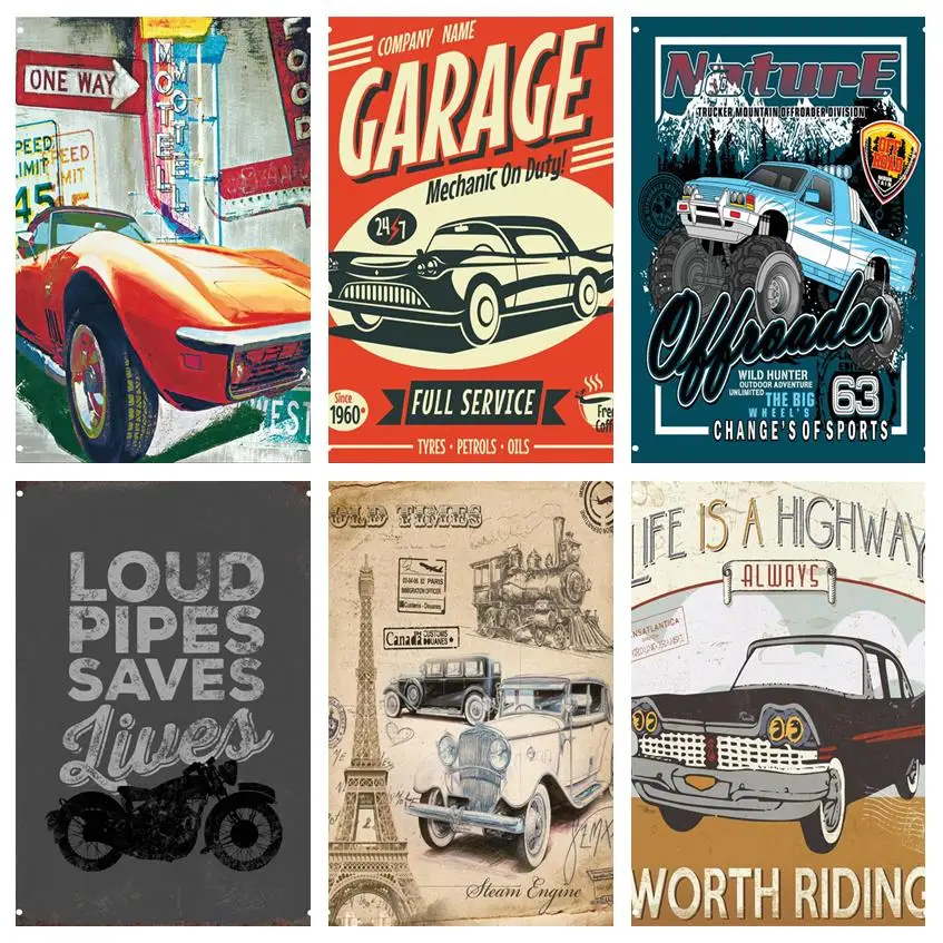 Vintage-Shelby-Racing-Car-Poster-Metal-Sign-Garage-Wall-Decor-Plaque