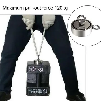 

Strong Powerful Round Neodymium Magnet hook salvage magnet sea Fishing equipment Salvage magnet+6/10m salvage rope