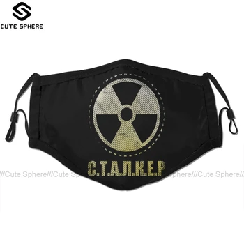 

Stalker Game Mouth Face Mask Loner Faction Patch Facial Mask Funny Fashion with 2 Filters for Adult