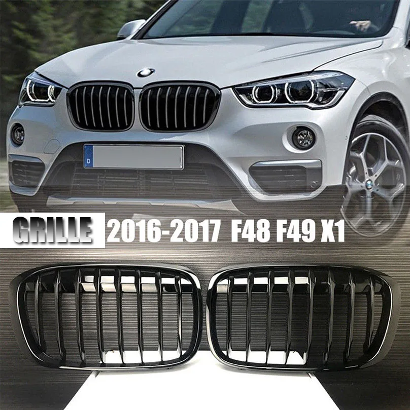 Одна пара Блестящий черный глянец передняя решетка радиатора для BMW 2016 2017 x серии