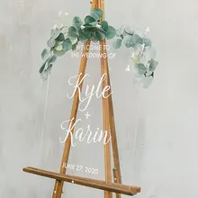 Прозрачный акриловый Свадебный знак приветствия, знак приветствия на заказ, акриловая Свадебная доска, прозрачный акриловый Свадебный декор