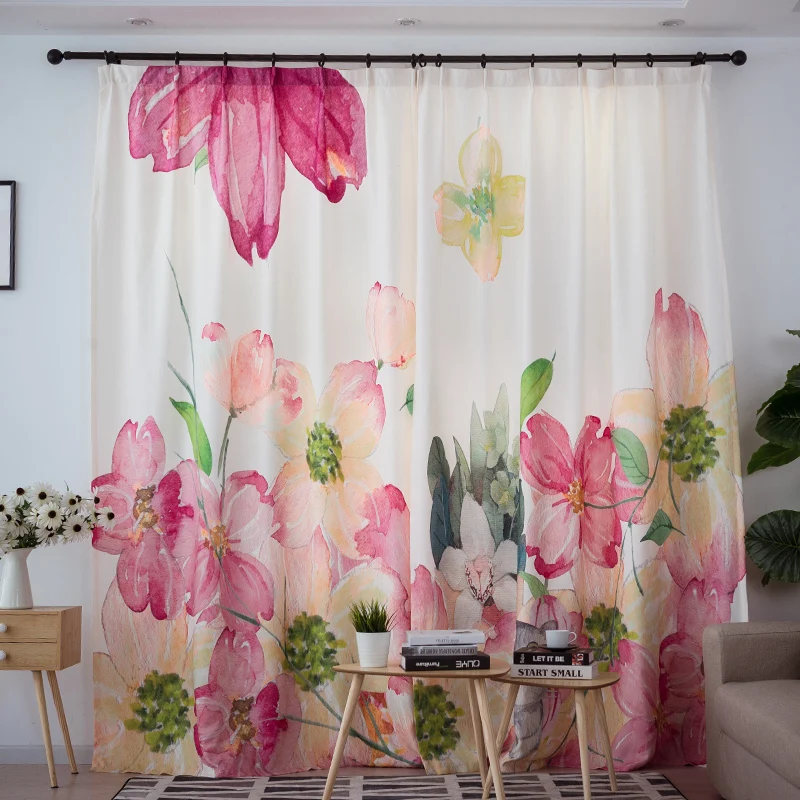 

Red Literature and Art Modern Minimalist Shade Curtains for Living Dining Room Bedroom.