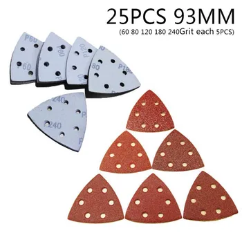 

25 Pieces Mouse Detail Sander Sandpaper Sanding Paper Hook And Loop Assorte