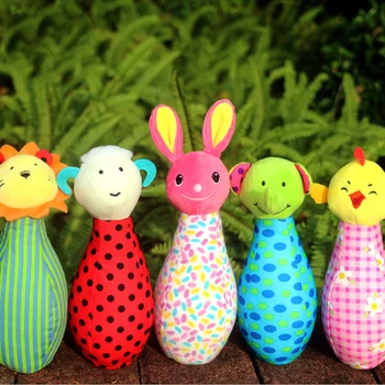 

Cute Animal Bowling Games Toys For Children Cartoon Animal Sport Toy Creative Party Cloth Bowling Ball Toy Sport Set For Kids