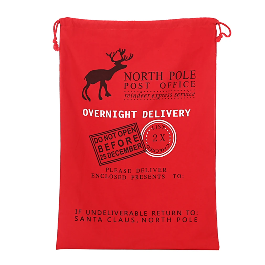 

2017 New Year 1pcs Creative Santa Claus Deer 6 Styles Drawstring Canvas Santa Sack Rustic Vintage Christmas Gift Bag Decoration