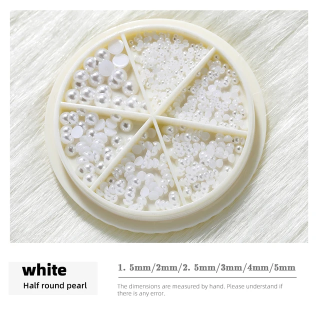 3D New nail decoration, three-dimensional half pearl, pearl,, decoration DIY beauty and nail products, DIY, various sizes 03