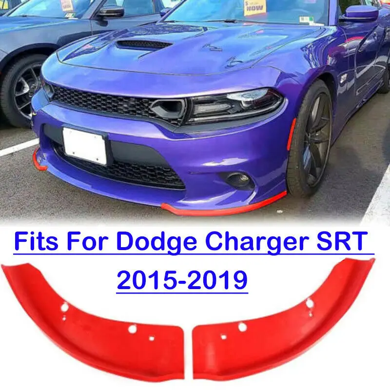 Подходит для 15-19 Dodge Charger SRT Scat Pack передний бампер губ сплиттер Защитная пара |