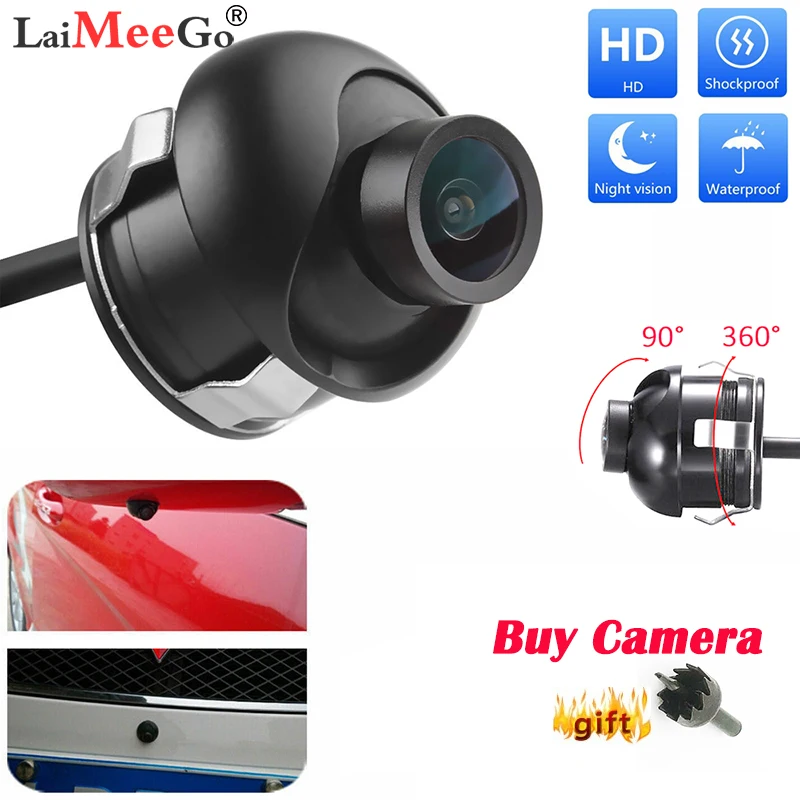 

Waterproof 360 Degree Rotatable HD Waterproof Car Reverse Parking Reversing Camera Rear View Cam Backup Night Vision