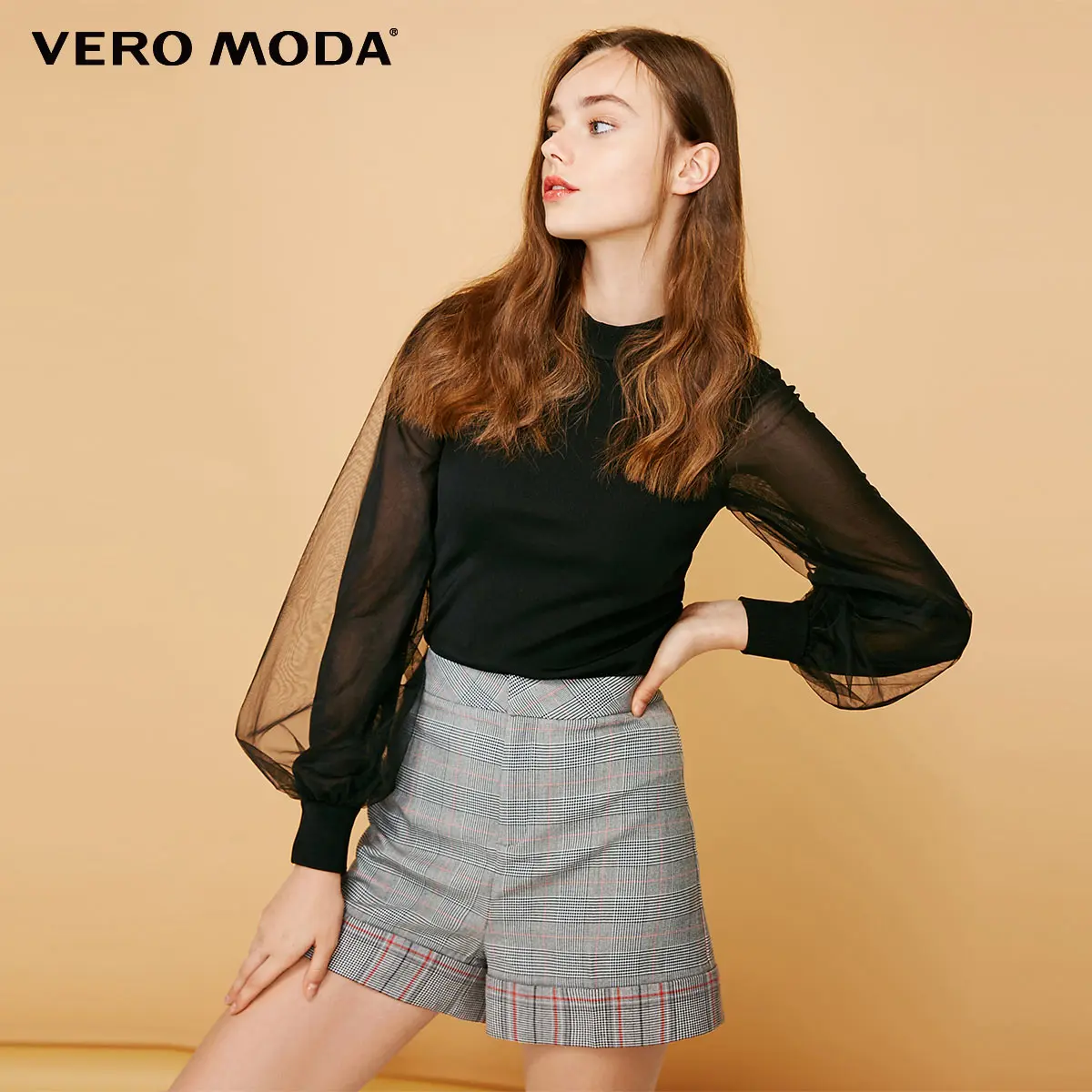 Vero Moda Женская лента полупрозрачная трикотажная | 319124503 - Цвет: S59 Black