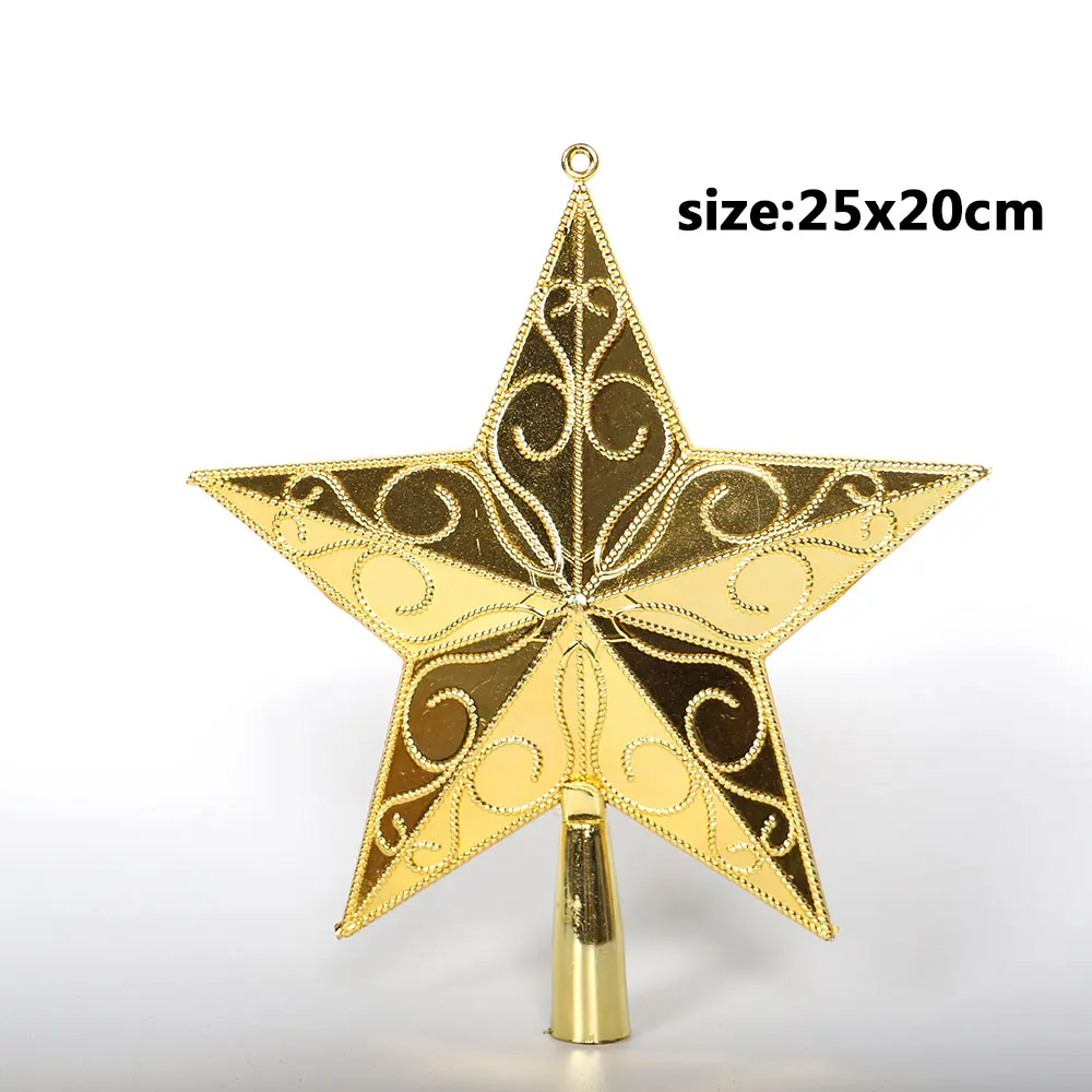 25 см большая 3D Рождественская Елка Топ Звезда Рождественский орнамент Декор дерево аксессуары рождественские принадлежности