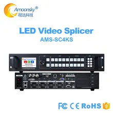 Multi-picture splicer led vídeo scaler controlador hd processador de vídeo suporte 8 pces linsn novastar msd300 colorlight cartão de envio