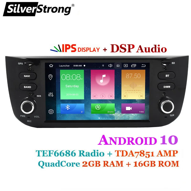Автомагнитола SilverStrong IPS DSP Android10 для FIAT Punto 199 310/ Linea 323 2012 2013 2014 2015 2016 | Автомобили и