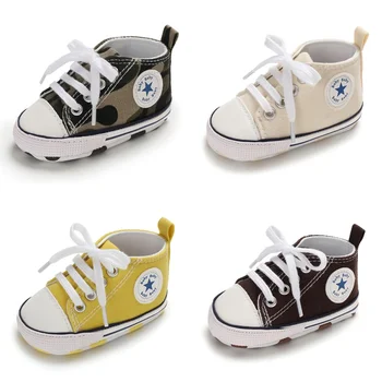 

Canvas Baby Sports Sneakers Shoes Newborn Baby Boys Girls First Walkers Shoes Infant Toddler Soft Sole Anti-slip Baby Shoes